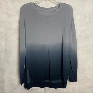 American Eagle Womens Soft And Sexy Sweatshirt Small Blue Gray Ombre Side Slits